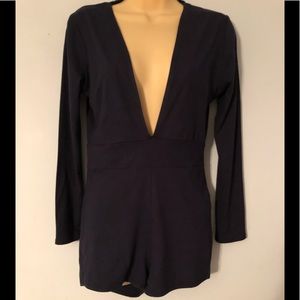 Sleek Navy Blue Romper